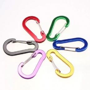 S-type Snap Hook, aluminum alloy, mountaineering buckle, compressed steel wire buckle small color hook