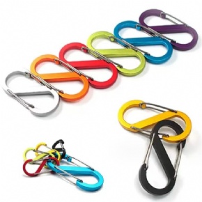 Aluminum Alloy Mountaineering Key Chain Mini Multi-Functional Outdoor Figure 8 Fast Hanging S-type