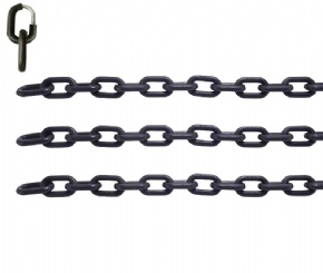 Black Plastic Steel Guardrail  Chain Protection Chain, Garden Greening Fence Isolation Chain, High Hardness River Protection Chain