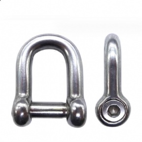 Stainless steel d-shaped shackle, hexagonal shackle, sinking pin shackle lifting shackle, yacht hardware rigging