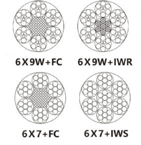 Steel Wire Rope 6X7+FC ,6X7+IWS,6X9W+FC,6X9W+IWR