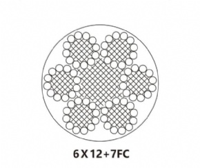 Steel Wire Rope 6X12+7FC