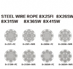 Steel Wire Rope 8X25,8X26,8X31,8X36,8X41